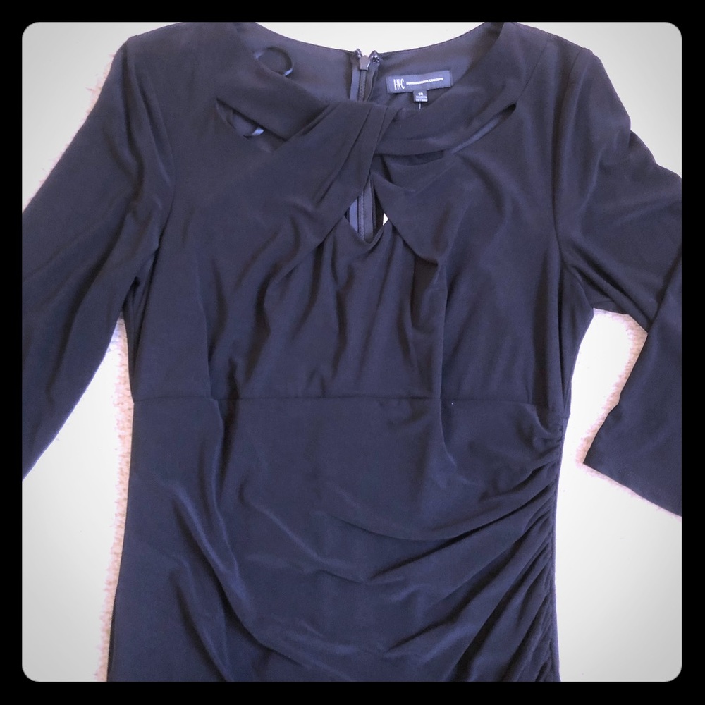 Rusched black dress